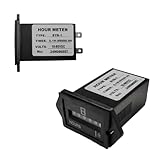 Ohleats DC 10-80V Mechanical Hour Meter, Snap in Automotive Replacement Hour Meter Gauges, Professional Battery Powered Equipment for Golf Carts, Generator, ATV, Lawn Mower
