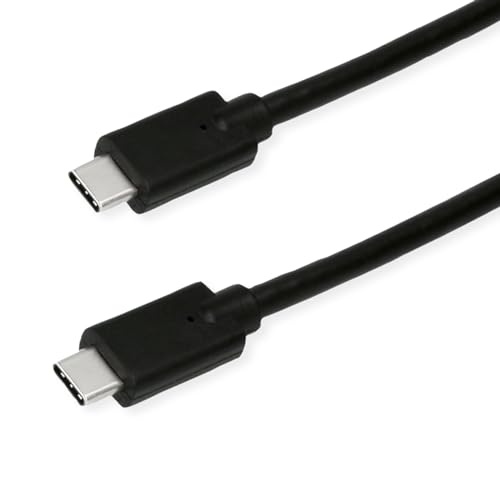 ROLINE GREEN USB 3.2 Gen 2x2 Cable, Emark, C-C, ST/ST, 20Gbit/s, 100W, Black, 0.5 m