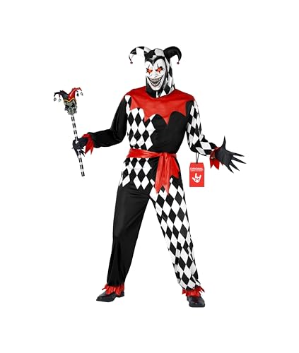 Morph Evil Jester Costume Men, Adult Jester Costume, Scary Halloween Costumes, Halloween Costumes For Men, XXL