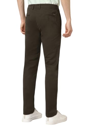 Image of Peter England Men's Slim Fit Mid Rise Super Premium Wrinkle Free Casual Trouser Chinos