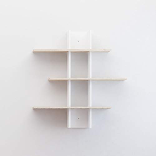 Homemania Rhodos wit en bruin, melamine deeltjes, 18 mm, woondesign, voor woonkamer, kantoor, slaapkamer, rek, teller, eenheidsmaat