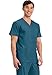 Cherokee Scrub top for Men V-Neck with 3 Pockets, Knit Details, Soft, Durable, Breathable, 2-Way Stretch Fabric - WW670, L, Caribbean Blue