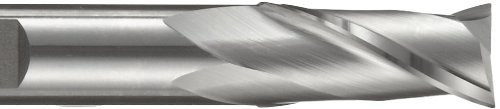 Image of 5111715 High Speed Steel (HSS) Square Nose End Mill, Inch, Weldon Shank, Uncoated (Bright) Finish, 30 Degree Helix, 2 Flutes, 4.25 inch Overall Length, 1.2500 inch Cutting Diameter, 3 /4 inch Shank Diameter