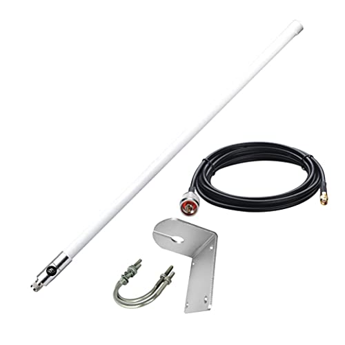 915 MHz Lora Antenna Indoor Outdoor 5.8dBi Omni-Directional LoraWAN Antenna with Mount Bracket and LMR 400 9ft Cable Kit for Helium Hotspot HNT Mining