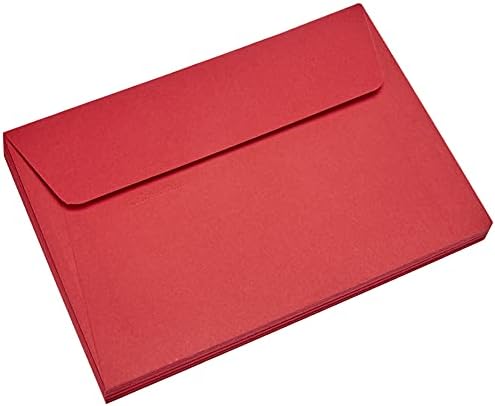 Clairefontaine - Ref 5586C - Pollen Adhesive Envelopes (Pack of 20) - C6 Sized, 120gsm Paper, Printer-Compatible, Acid Free, Adhesive Strip for Easy Seal - Intensive Red
