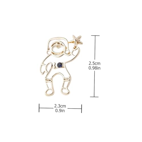 Bijoux astronaute rocket oreille en métal moutons d'oreille de mode - 3