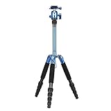 SIRUI T-005SB + B-00B Tr�pied de Voyage Tr�pied Traveller en Aluminium avec rotule-Bleu- Max.Hauteur: 128 cm- Poids: 1,13 kg Bleu