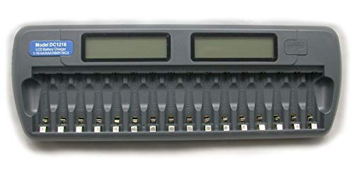 16 Slot 16 Bay DC1216 AA AAA NiMH NiCd LCD Fast Smart Battery