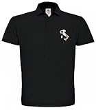 Italien,Italy,Länder Besticktes Polohemd Poloshirt Polo Geschenkidee -N302Schwarz