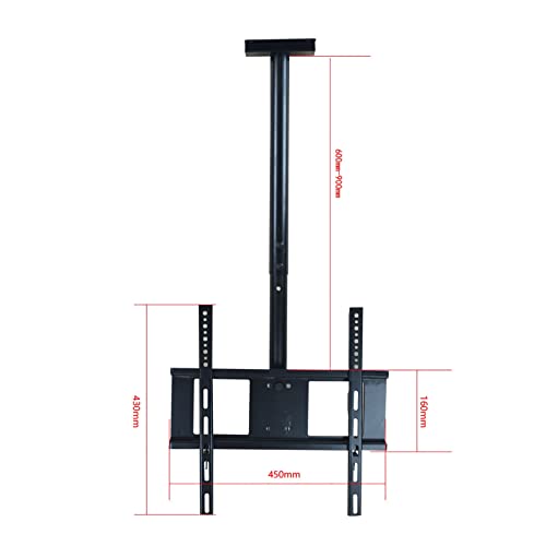 Support TV plafond hauteur réglable pour supprimer les reflets de l'écran - 3