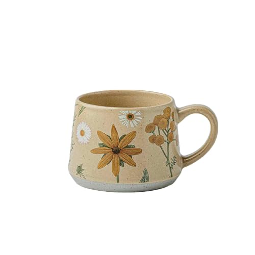 Taza de cerámica para café con diseño floral vintage miniatura 1