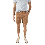 Chubbies Chino Shorts Men 7 Inch - Mens Shorts Casual with Elastic Waistband, Side and Back Pockets, Stretch Cotton Blend (Dark Khaki, Small)