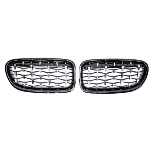 Grille de calandre diamant noir argent style M5 pour BMW Série 5 F10 F11 F18 élégante