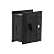 Privacy Sliding Door Lock with Pull, Solid Brass Pocket Door Privacy Lock, Matte Black, 1 Pack
