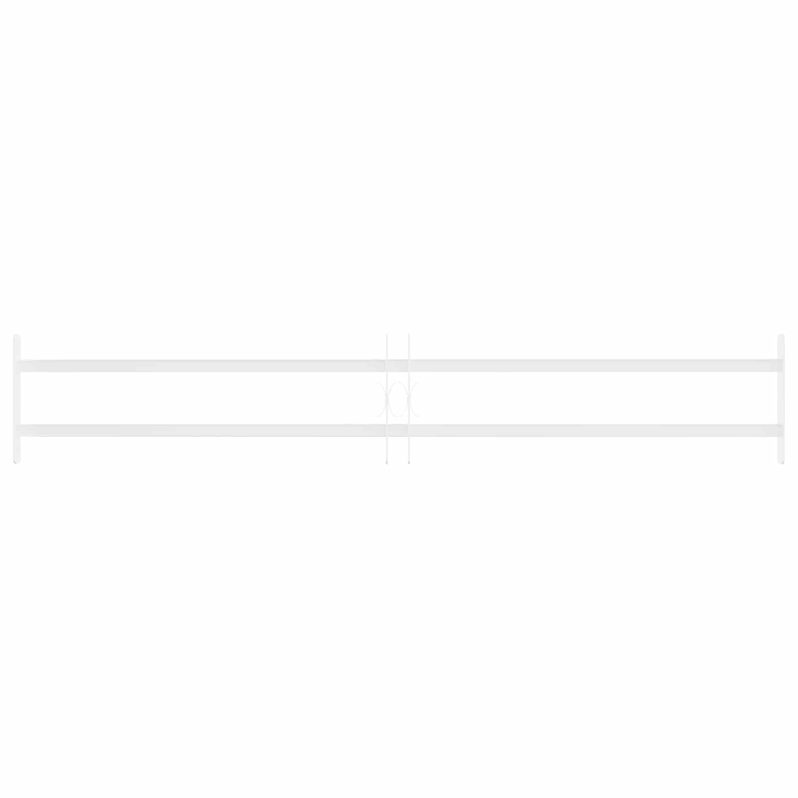 Rejilla de seguridad ajustable para ventanas con 2 barras transversales de acero galvanizado de 93 a 174 cm de largo, juego de 3 unidades para montaje horizontal, para ventanas exteriores