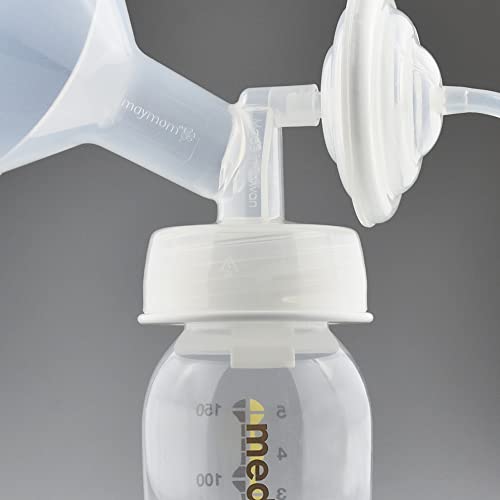 Image of Maymom Baby Bottle Thread Changer; Allow Spectra S1 S2 Pumps Wide Mouth Flanges to be Compatible with Medela Bottles; Incl. Duckbills