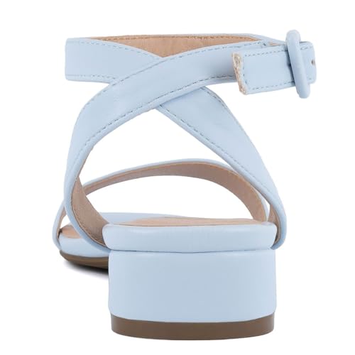 Sugar Women's Low Block Heel Dress Sandals – Ankle Strap Open Toe Comfortable Walking Heels for Casual, Party, or Work3