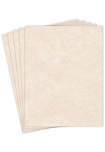 Natural Cream Stationery Parchment Paper – Great for Writing, Certificates, Menus and Wedding Invitations | 24Lb Bond Paper | 8.5 x 11” | 50 Sheets/Pack