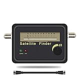 Satfinder Satellite Finder Ausrichtungssignalzählerrezeptor for Satv Gericht Lnb Direc Digital Signal Verstärker SAT Locator,Pro-Serie(Added Black Cable)