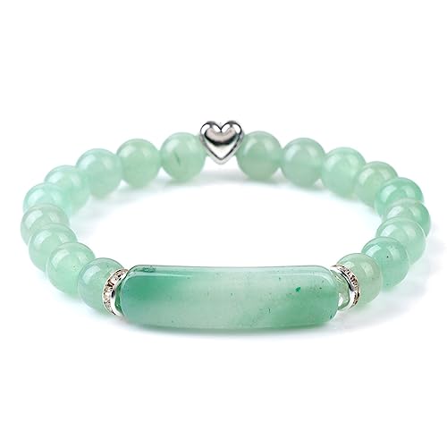 Bracelet perles de jade élastique sans fermoir en agate naturelle