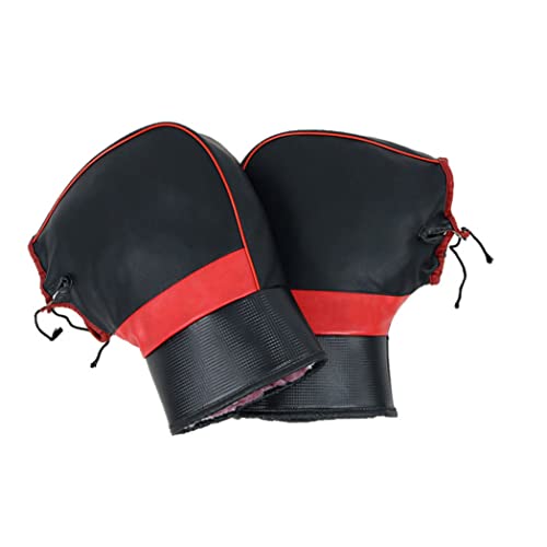 Gants de guidon de moto Manchons de vélo avec polaire à l'intérieur, manchon de poussette à grande bouche, Tapis de vélo de montagne Mains plus chaudes couvre-mains 1Paire Cover