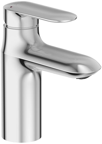 JACOB DELAFON Grifo Monomando de Lavabo Cuerpo Liso Ahorro de Agua Aireador Anti-calcáreo Fácil Instalación Color Cromo KUMIN E99447-CP