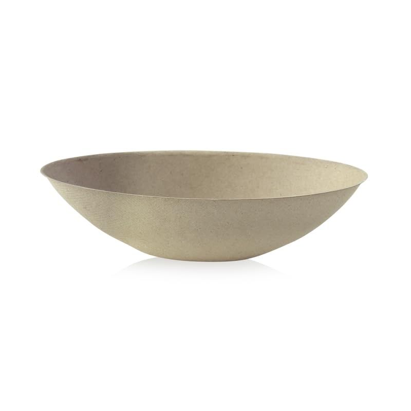 PacknWood Bio n Chic Brown Oval Sugarcane Bowl | Serving Bowls for Side Salad, Soup, Cereal, Ice Cream | Biodegradable Bowls - 51oz (10.6in” x 6.2in”) - 100 pcs