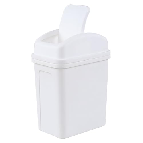 Poubelle de recyclage de 7 litres avec couvercle basculant pour trier dans la salle de bain