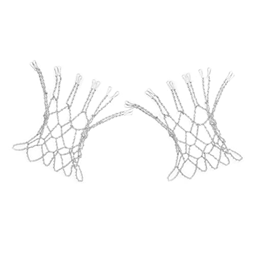 KOMBIUDA 2 Pcs Heavy Duty Iron Chain Basketball Net Design for Use Easy Attachment to Standard Hoops Durable Replacement Net for Conditions