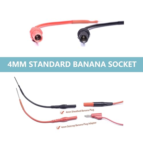 Image of 2Pcs Silicon Flexible Spoon Back Probes, Back Probe Kit Pins Automotive Compatible with 4mm Banana Plug Test Leads for Multimeter Voltage Testing Detect Automobile Electrical Circuit