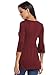 Ecavus Womens Casual Maternity Tops Striped Peplum 3/4 Ruffle Sleeve Shirt Ultra Soft Pregnancy Clothing Wine Red