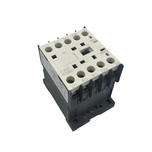 Contacteur pour commande moteur triphasé 380V tripolaire 9A CJX2-K0901 rail DIN 35mm
