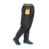 JCWGLY Hip Waders Warm Hip Waders Pants With Boots...