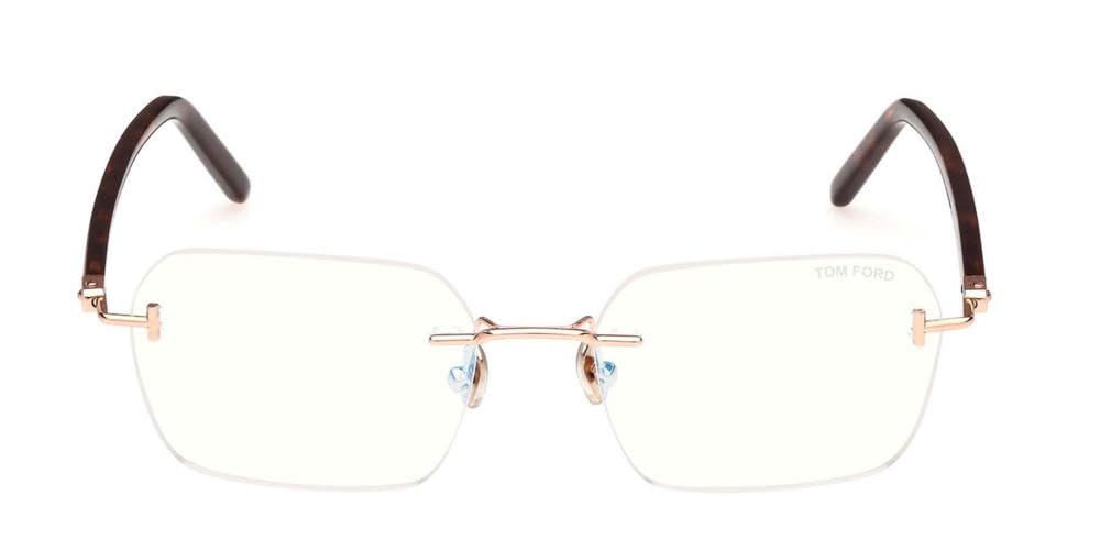 Tom Ford FT 5934-B BLUE BLOCK Shiny Gold Havana/Blue Filter 54/18/145 men Eyewear Frame