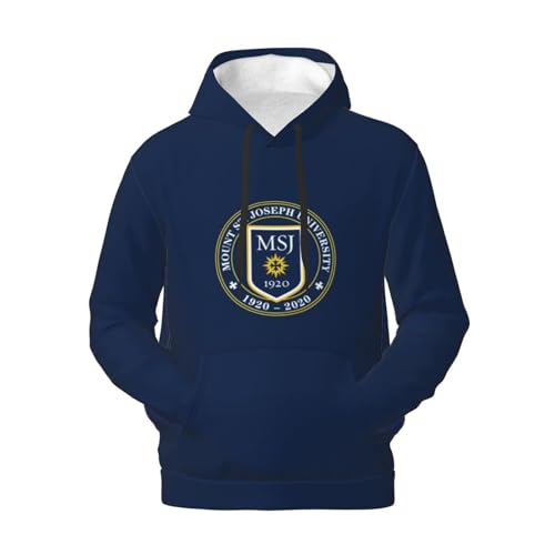 Mount Saint Joseph University Logo Men'S Hoodie,Fleece Comfortable Hoodie, Sweatshirt For Men