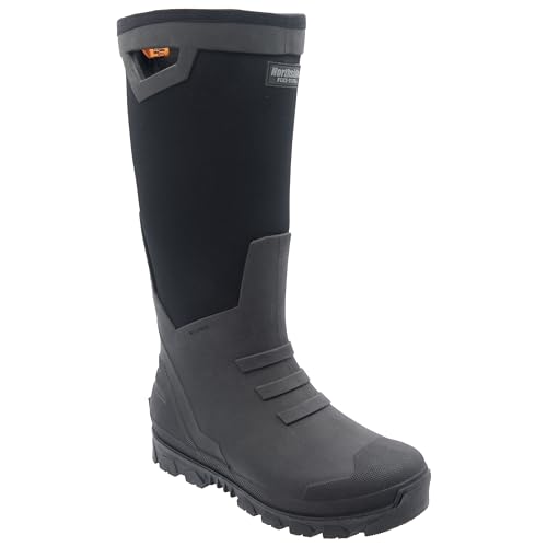 Northside Men's Hurricane Ridge Flex-Tuff Insulated Waterproof Rubber Boots | Cold Weather Snow, Mud, Hunting, Fishing, Farm | Cushioned EVA Insole | Neoprene | Traction Outsole - Main Image