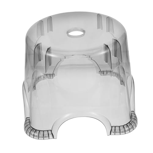 HOLIDYOYO Round Stool Step Stool Small Stepping Footstools Bath Bathroom Seat Small Bench for Adults Nonslip Footstool Toilet Chair Acrylic Plastic Light Grey