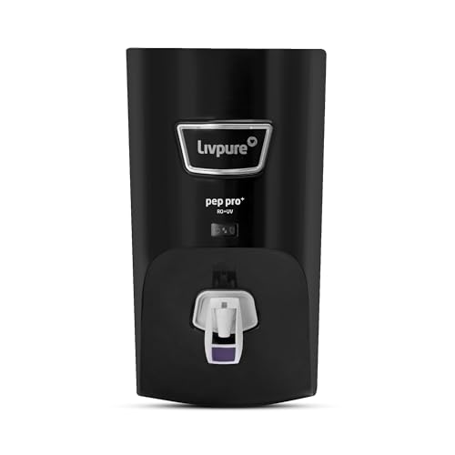Livpure PEP PRO+ RO+UV Water Purifier for Home - 7 L Storage |Suitable for Borewell, Tanker, Municipal Water | Black