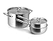 Misen 5-Ply Stainless Steel Cookware Set - Versatile, Dishwasher Safe - 12-Piece Set - 10