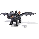 Dreamworks How to Train your Dragon, Interaktive Drachenfigur Ohnezahn mit Licht- und Soundeffekten und Trainings- und Spielfunktionen, Spielzeug für Kinder ab 4 Jahren