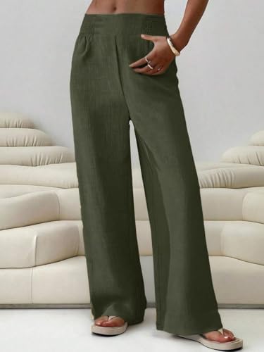 Image of Women Trouser||Women's Four-Season Pants with Drawstring, Comfortable Wide-Leg Loose Fit Casual Fashion Trousers (P-08-11)