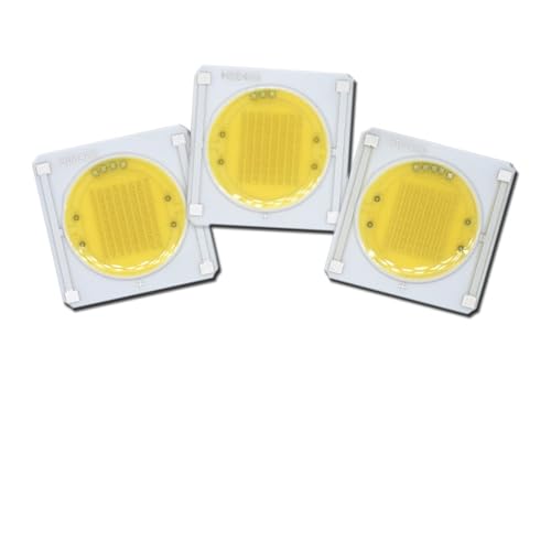 PJFSQAD 10 Uds Led Cob 40W 30W 12W 15W 20W Chips cerámicos de potencia 220v Super brillante for lámpara bombilla foco LED módulo blanco DIY(Coldwhite,15W 10pcs)