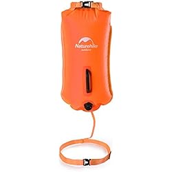 Aparejo Con Boya Naturehike 28L Boya de Natación Inflable con Cinturón Ajustable para Aguas Abiertas Flotador de Remolque para Nadadores y Triatletas Alta Visibilidad(Naranja)