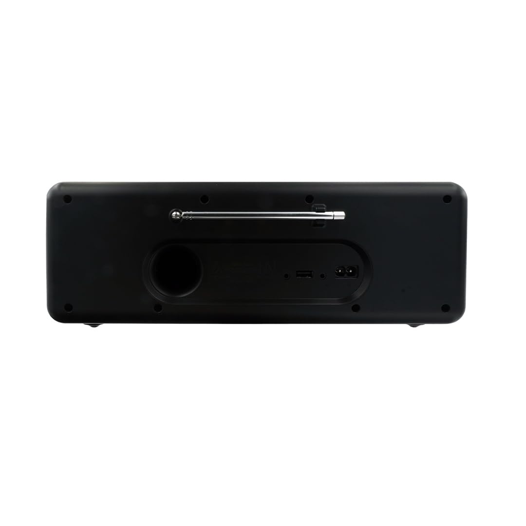 REGENT i351s Głośnik Spotify Connect DAB+ WI-FI Radio internetowe Hi-Fi Bluetooth FM 20, podwójny alarm, aplikacja do zdalnego sterowania, unikalny nadajnik Bluetooth Two Way BT (Czarny)