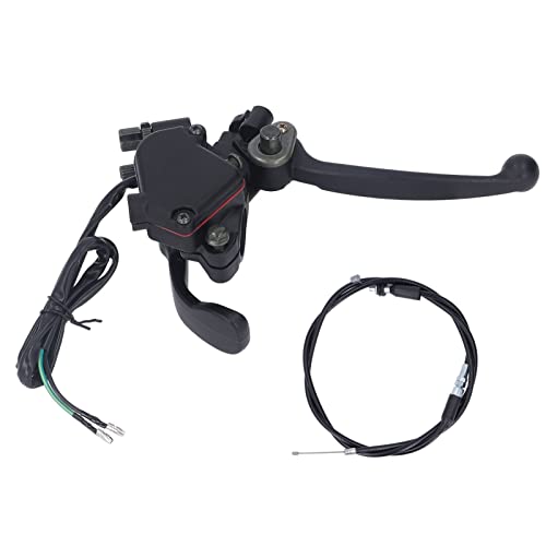 JKOKPMG Conjunto de palanca de freno doble Cable del acelerador de pulgar Palanca de embrague de manija de freno ATV de alto rendimiento para quad de 50, 90, 150, 250, aleación de
