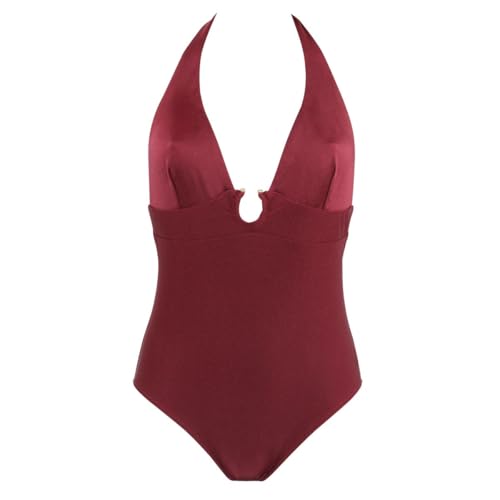 Maillot 1 pièce tour de cou Venus violet de qualité premium