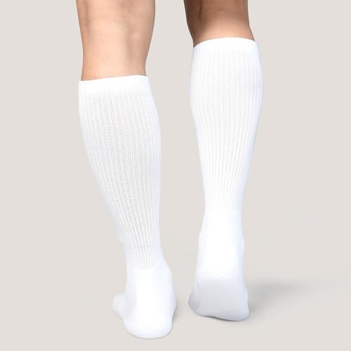 Image of 3 Pack Cotton Crew Socks for Womens Lightweight Casual Wear Business Socks, 6 to 9(WS1002-3WHI-3PK-6TO9)