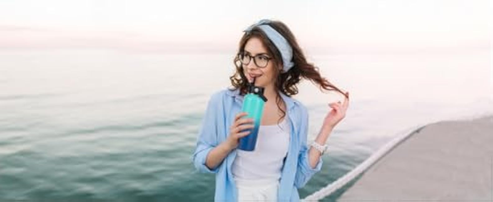 XACIOA Lid for Hydro Flask Wide Mouth, Replacement Lid for Hydroflask 12-64 oz Wide Mouth Bottles, Flip Top for Iron Flask Wide Mouth Bottles with Button Lock & Soft Handle