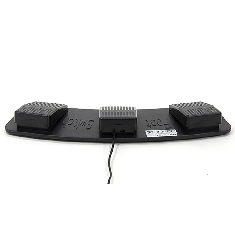EdricShop FOOT SWITCH 3 TRIPLE CONTROL ACTION PEDAL FOR KEYBOARD MOUSE PC LAPTOP USB FOOT SWITCH PEDAL