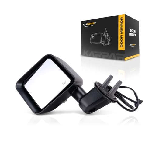 For Jeep Wrangler 2015 2016 2017 2018 Door Mirror Driver Side | Power | Heated | Manual Folding | Textured | 68249847AD, 68125585AA | CH1320390